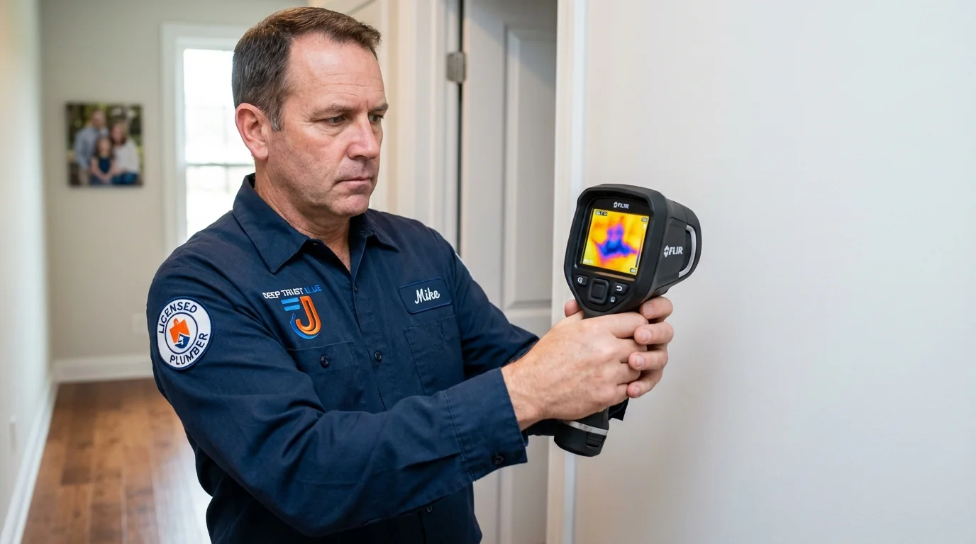 Thermal imaging leak detection by Johns Plumbing LLC in Evans City